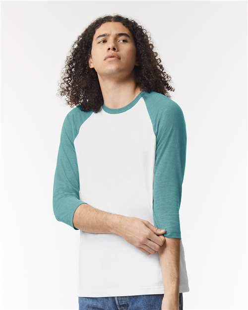 Unisex CVC Three-Quarter Sleeve Tee